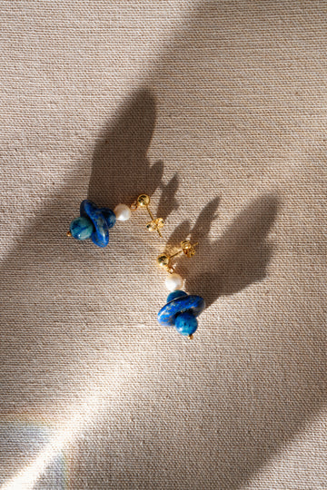 Galaxy Stud Earrings in Blue