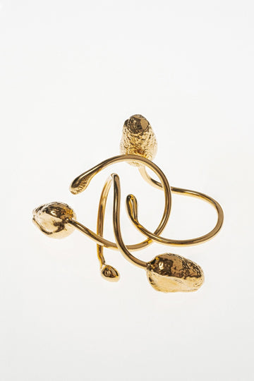 Ring with Poppy Bud and Dew Drop