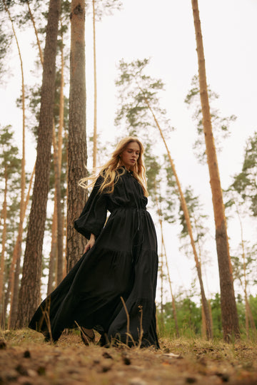 Black Drawstring Dress