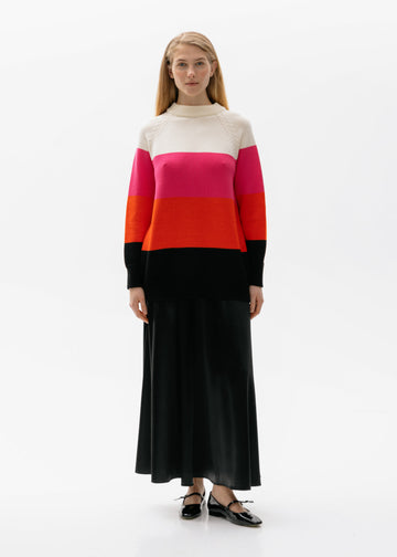 Merino Sweater with Wide Stripes