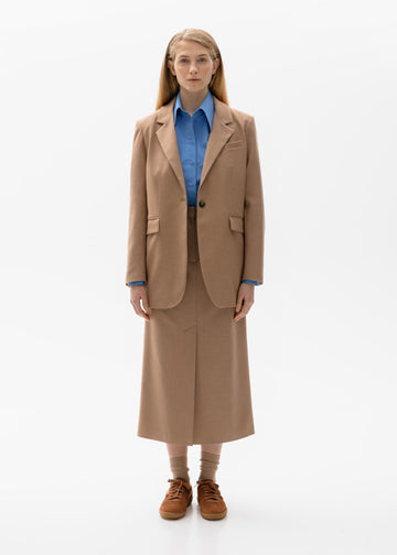 Single-Breasted Beige Jacket