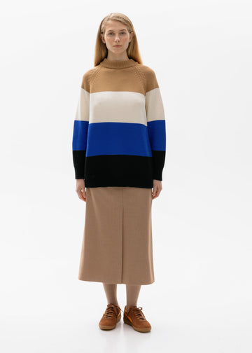 Merino Sweater with Wide Stripes