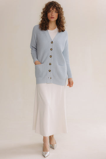Blue Knitted Cardigan