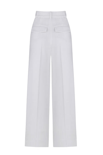 Wide-Leg Pants with Pleats