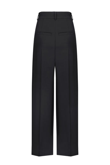 Wide-Leg Pants with Pleats
