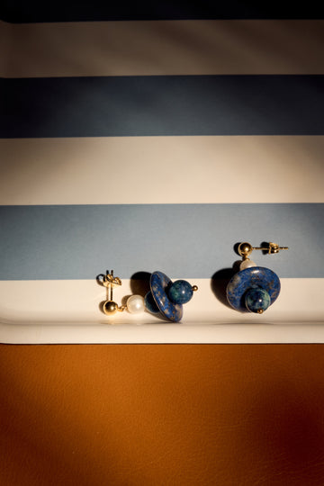 Сережки-пусети Галактика блакитні