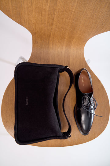 Black Flap Suede Bag