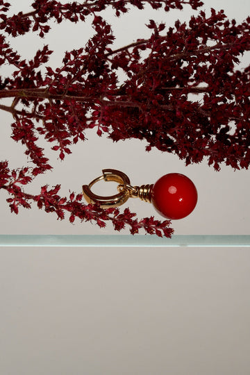 Моносережка з перламутрової мушлі червона