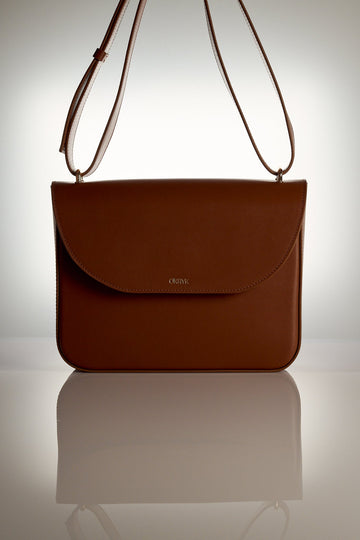 Карамельна шкіряна сумка Box