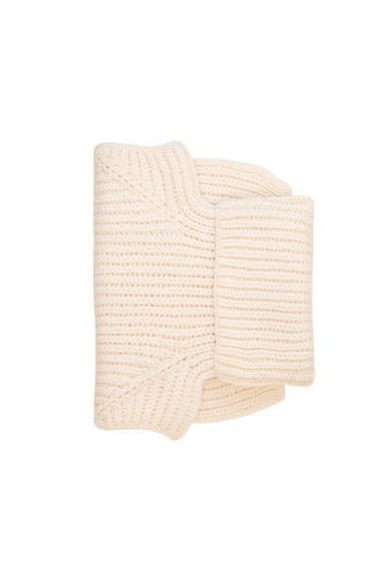 Cream Knitted Collar with 30% Cashmere