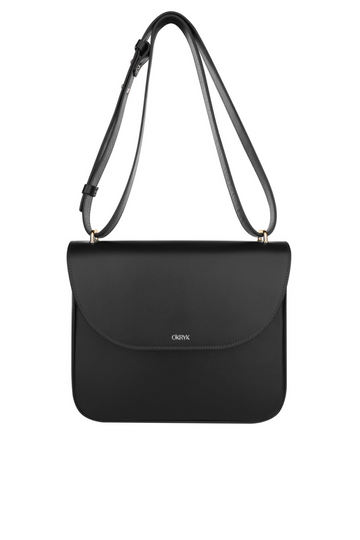 Black Leather Box Bag