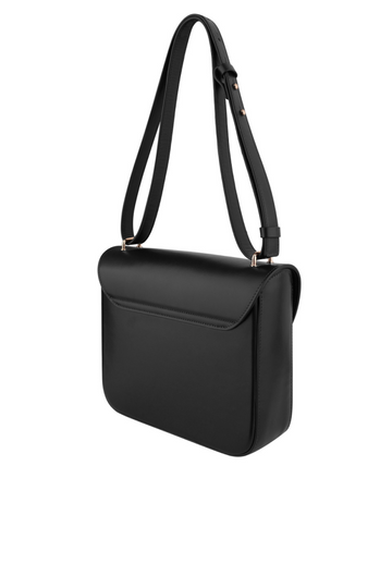 Black Leather Box Bag