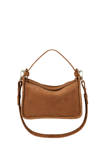 Caramel Flap Suede Bag