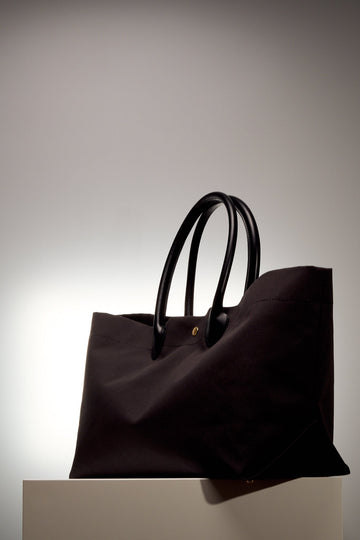 Темно-сіра сумка шопер