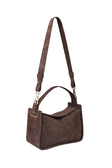 Brown Flap Suede Bag