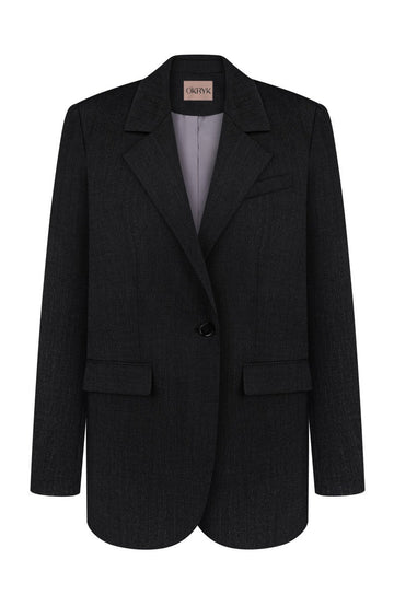 Single-Breasted Grey Jacket