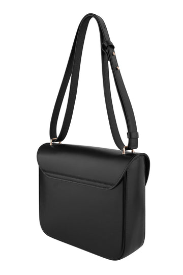 Black Leather Box Bag