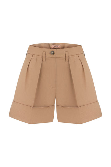 Cotton Shorts with Cuffs
