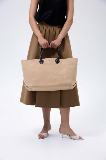 Sand Open Top Tote Bag