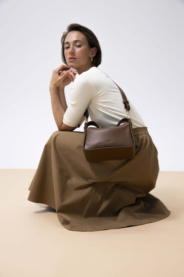 Caramel Flap Leather Bag