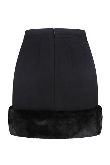 Mini Skirt with Artificial Fur